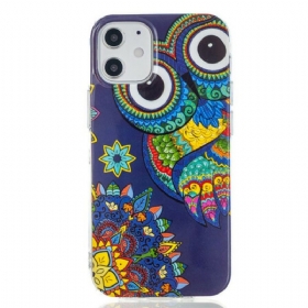 θηκη κινητου iPhone 12 Mini Fluorescent Owl Mandala