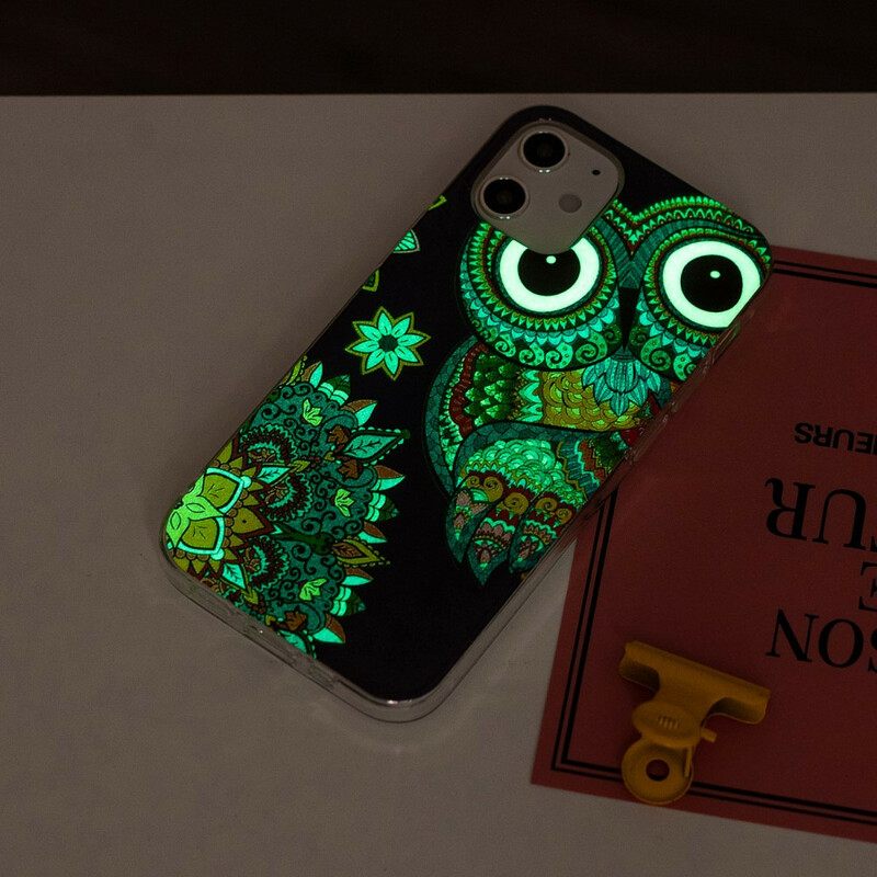 θηκη κινητου iPhone 12 Mini Fluorescent Owl Mandala