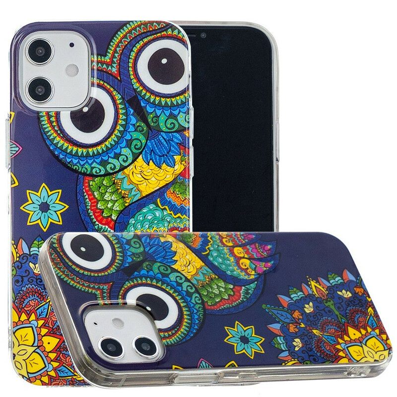 θηκη κινητου iPhone 12 Mini Fluorescent Owl Mandala