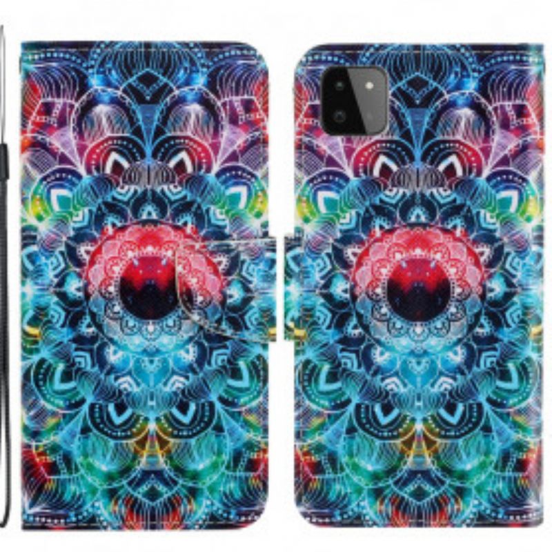 Κάλυμμα Samsung Galaxy A22 5G με κορδονι Flashy Strappy Mandala