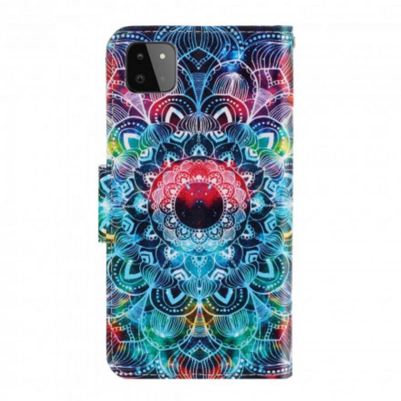 Κάλυμμα Samsung Galaxy A22 5G με κορδονι Flashy Strappy Mandala