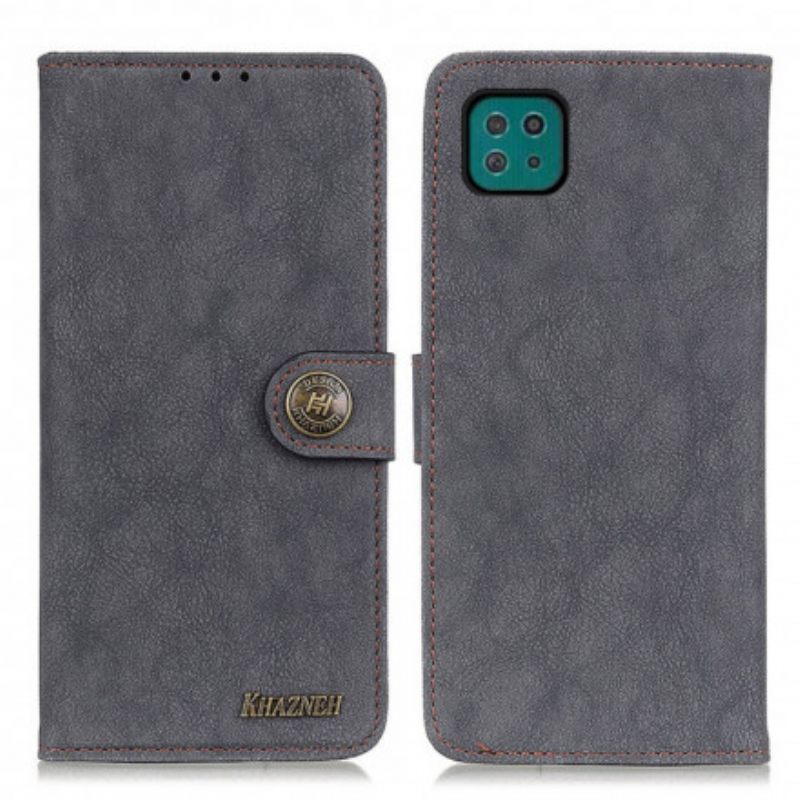 Θήκη Flip Samsung Galaxy A22 5G Khazneh Retro Split Faux Leather