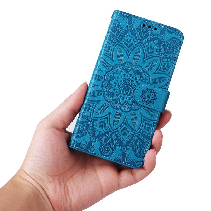 Θήκη Flip Xiaomi 13 Mandala Sun Με Κορδόνι