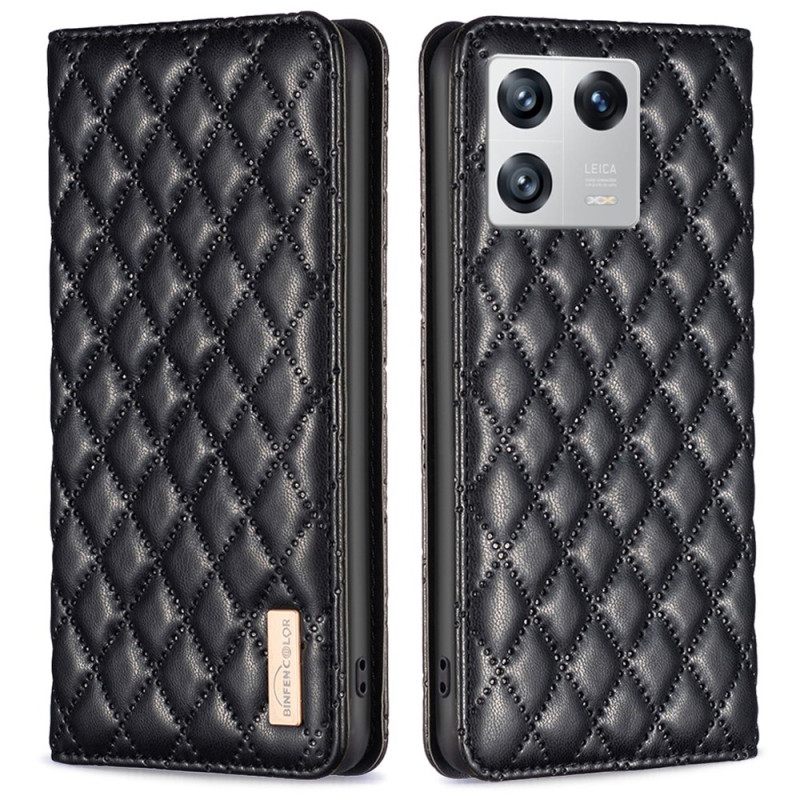 θηκη κινητου Xiaomi 13 Θήκη Flip Binfen Color Style Quilted