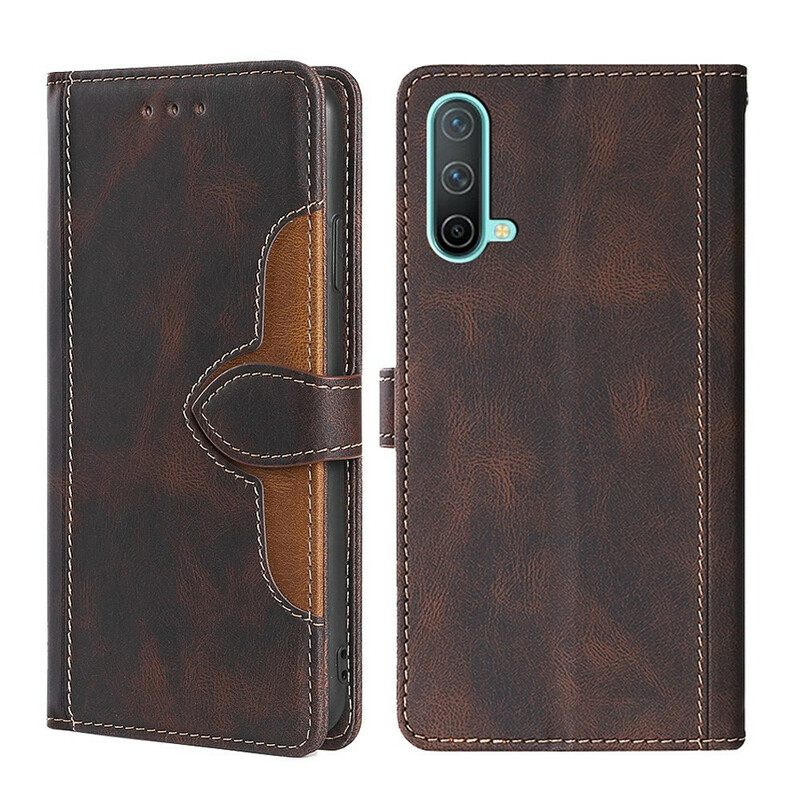 Κάλυμμα OnePlus Nord CE 5G Faux Leather Bicolor Stylish