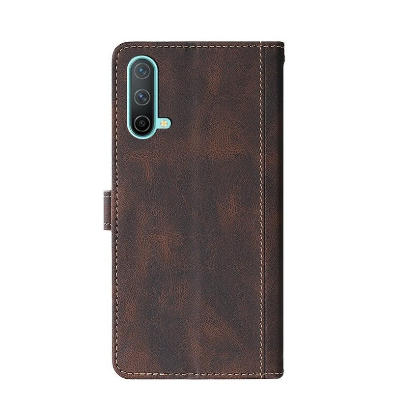 Κάλυμμα OnePlus Nord CE 5G Faux Leather Bicolor Stylish