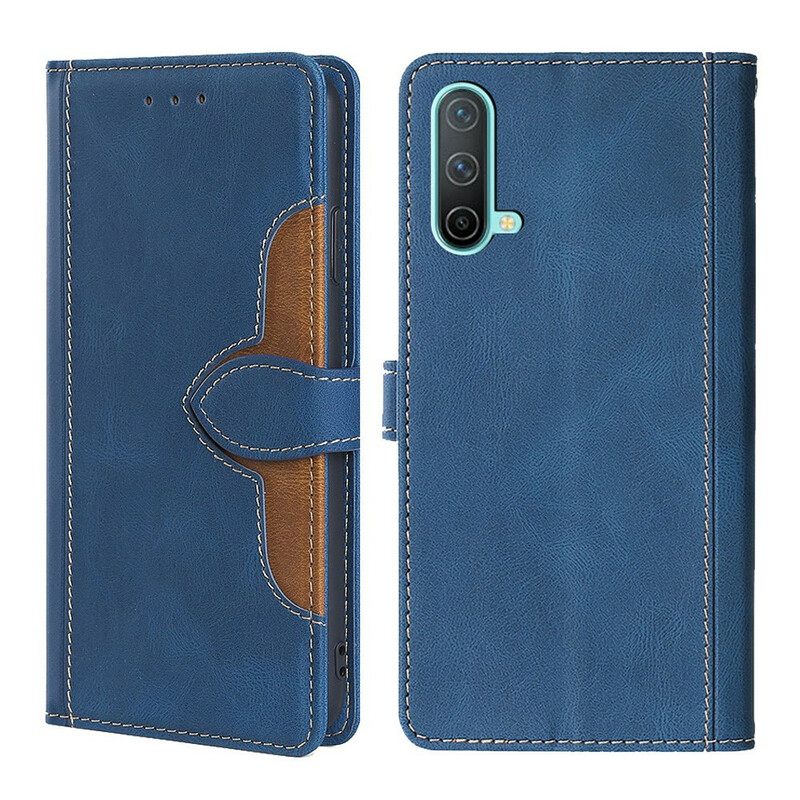 Κάλυμμα OnePlus Nord CE 5G Faux Leather Bicolor Stylish