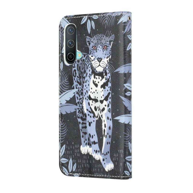 Κάλυμμα OnePlus Nord CE 5G με κορδονι Strappy Leopard