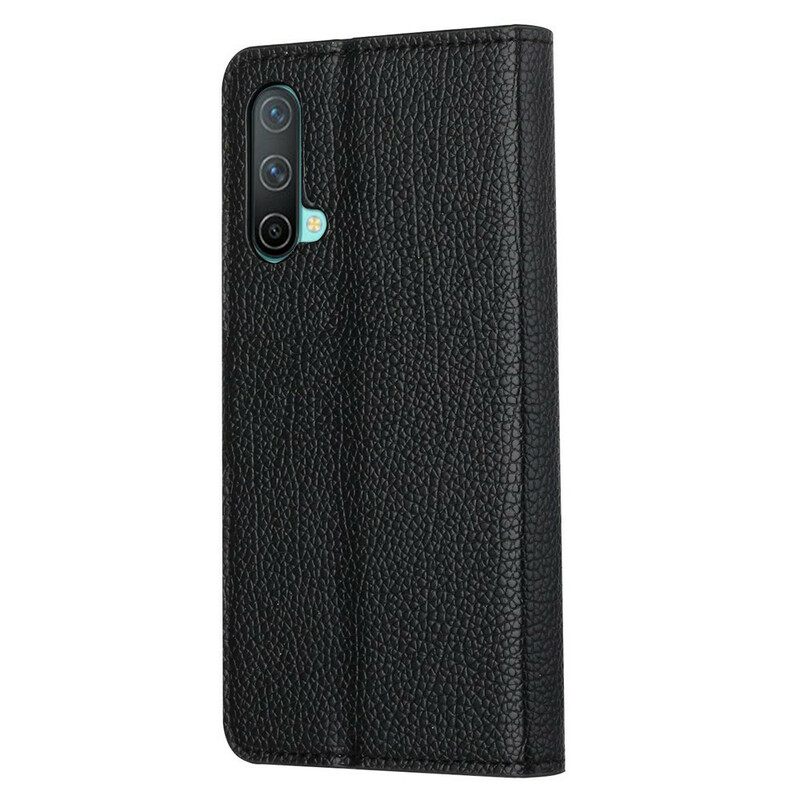 Θήκη Flip OnePlus Nord CE 5G Litchi Grain Leather Effect