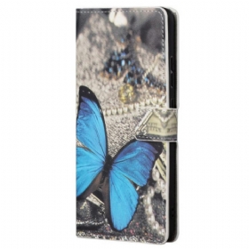 δερματινη θηκη Samsung Galaxy A23 5G Μπλε Πεταλούδα