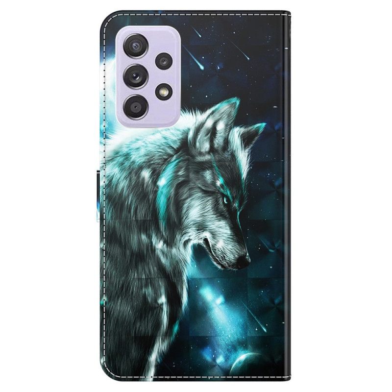 Θήκη Flip Samsung Galaxy A23 5G με κορδονι Lanyard Wolf