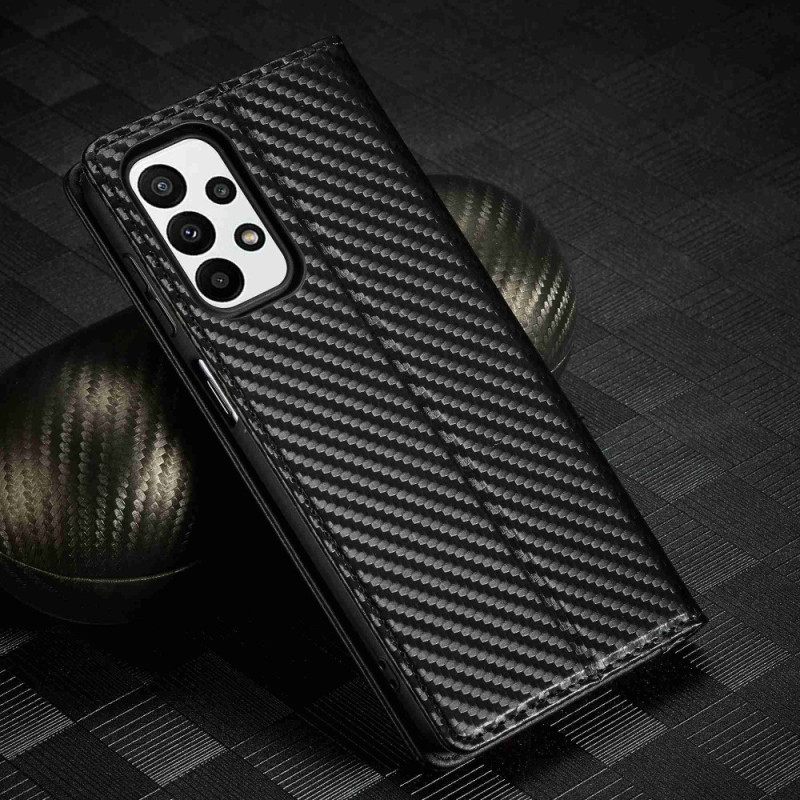 θηκη κινητου Samsung Galaxy A23 5G Θήκη Flip Carbon Fiber Lc.imeeke