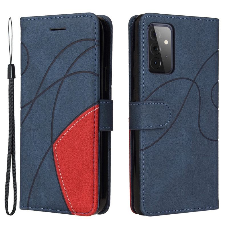 Κάλυμμα Samsung Galaxy A72 4G / A72 5G Δίχρωμο Signature Faux Leather