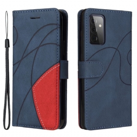 Κάλυμμα Samsung Galaxy A72 4G / A72 5G Δίχρωμο Signature Faux Leather