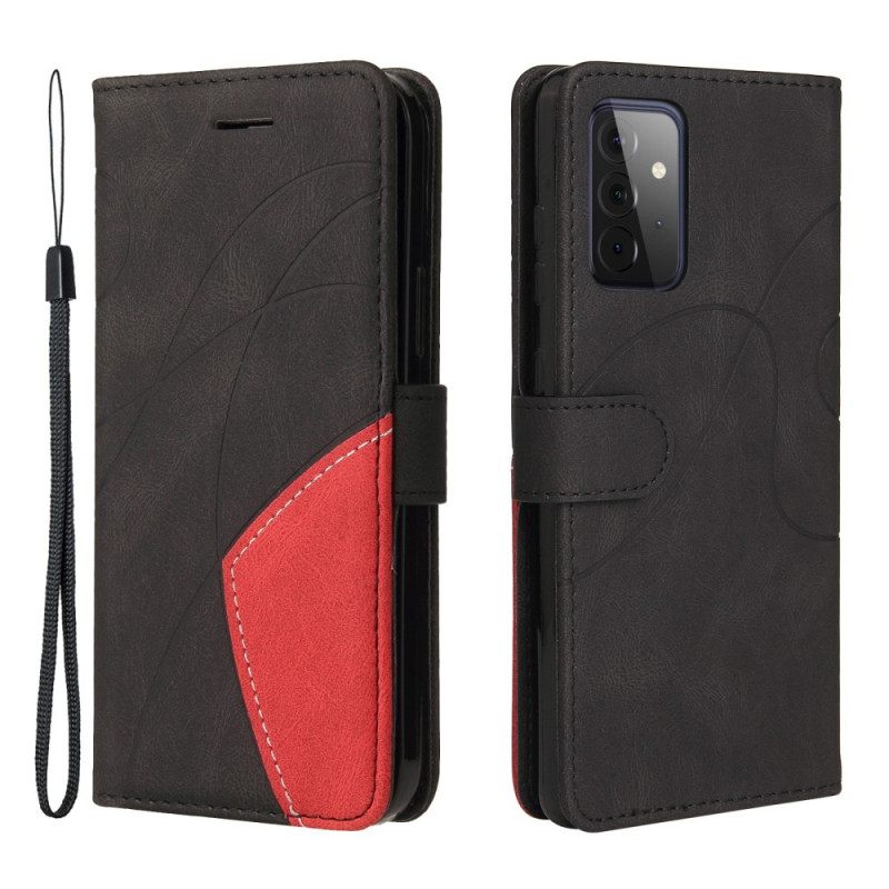 Κάλυμμα Samsung Galaxy A72 4G / A72 5G Δίχρωμο Signature Faux Leather