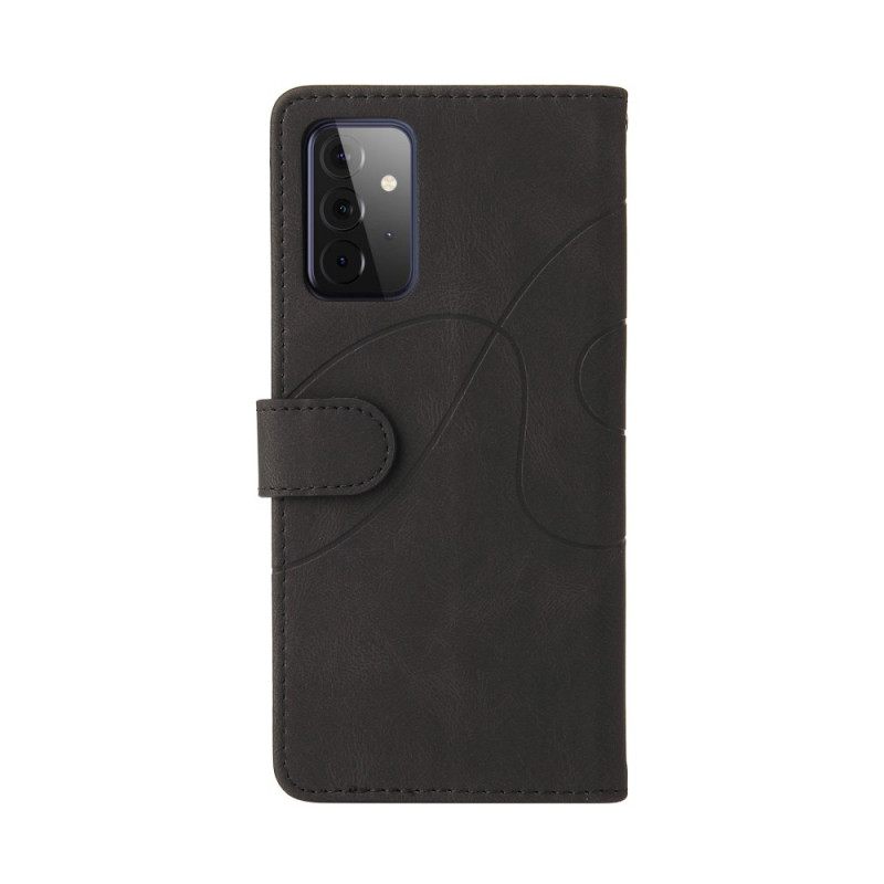 Κάλυμμα Samsung Galaxy A72 4G / A72 5G Δίχρωμο Signature Faux Leather