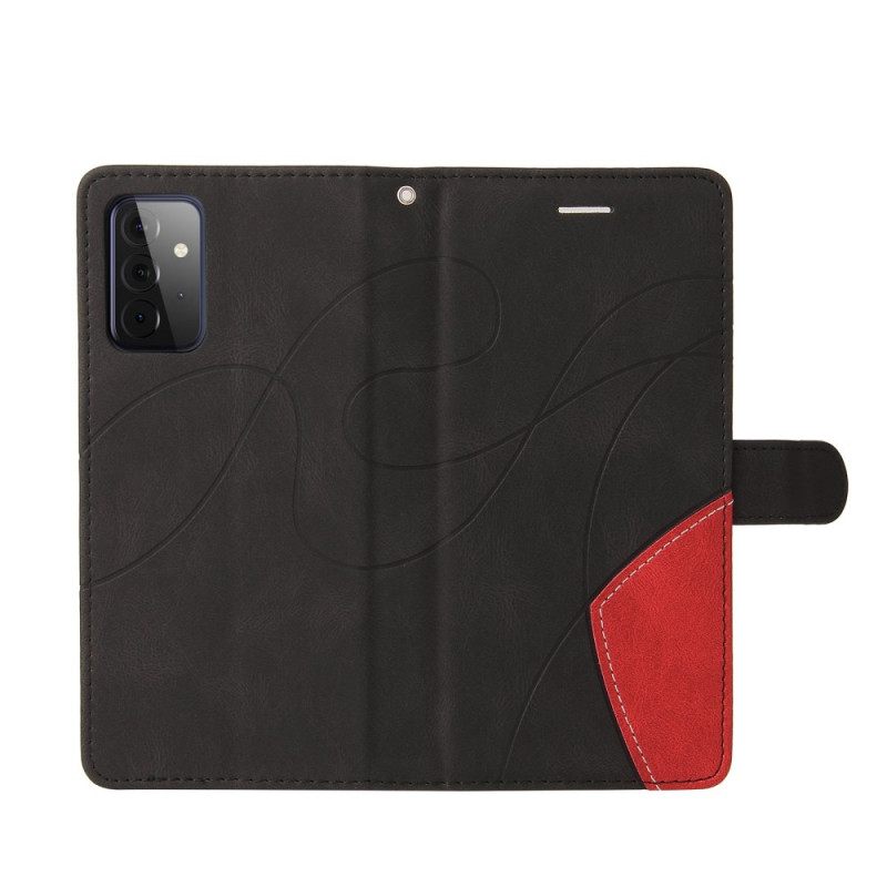 Κάλυμμα Samsung Galaxy A72 4G / A72 5G Δίχρωμο Signature Faux Leather