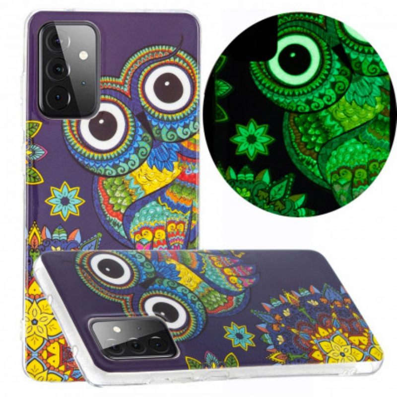 θηκη κινητου Samsung Galaxy A72 4G / A72 5G Fluorescent Owl Mandala