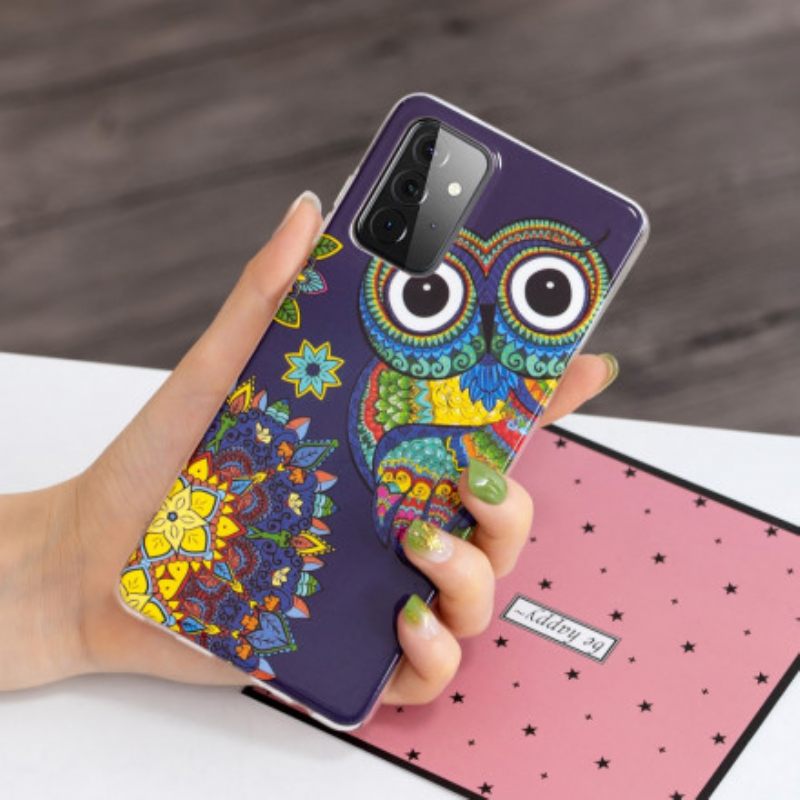 θηκη κινητου Samsung Galaxy A72 4G / A72 5G Fluorescent Owl Mandala