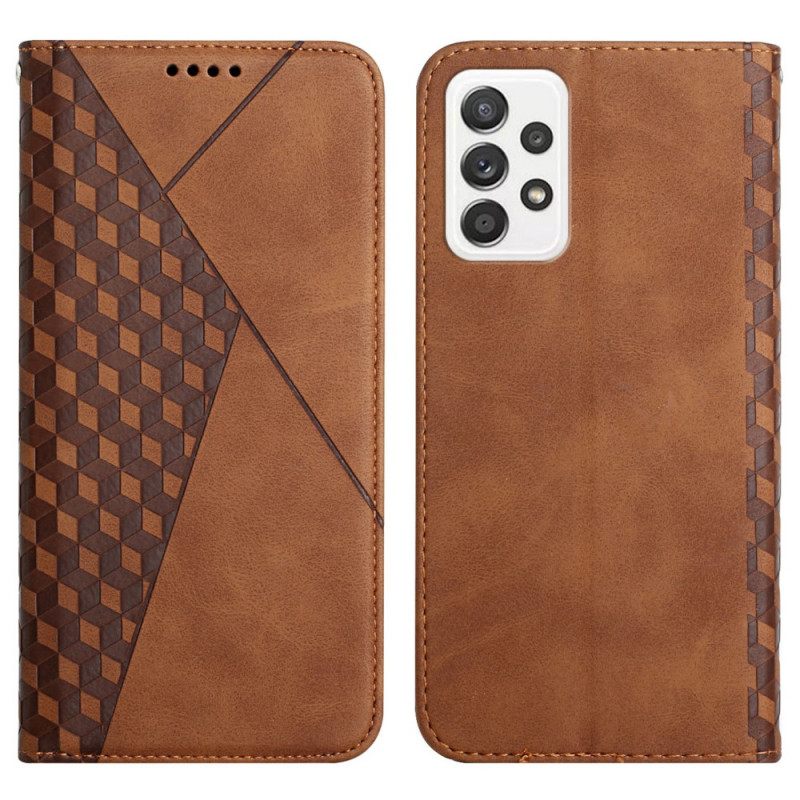 θηκη κινητου Samsung Galaxy A72 4G / A72 5G Θήκη Flip Εφέ Geo Leather