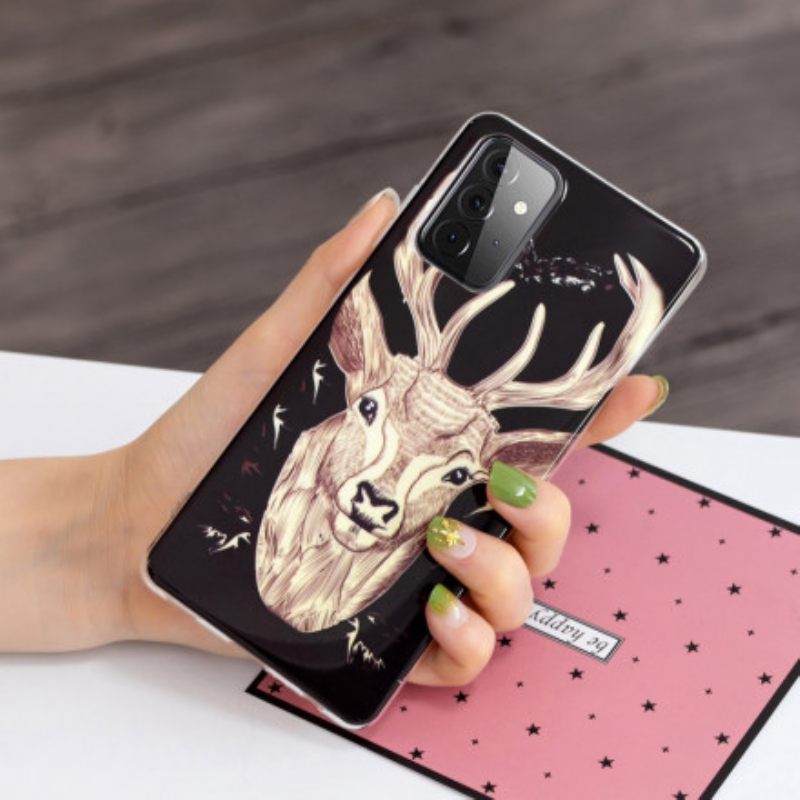 Θήκη Samsung Galaxy A72 4G / A72 5G Fluorescent Majestic Deer