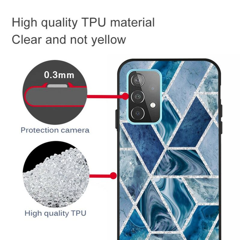 Θήκη Samsung Galaxy A72 4G / A72 5G Μάρμαρο Glitter