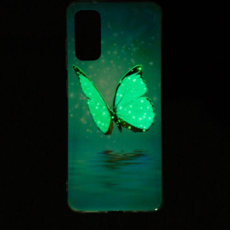 Θήκη Samsung Galaxy A72 4G / A72 5G Σειρά Fluorescent Butterflies