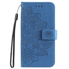 Δερματινη Θηκη Xiaomi 14 Pro Floral Σχέδιο Με Λουράκι