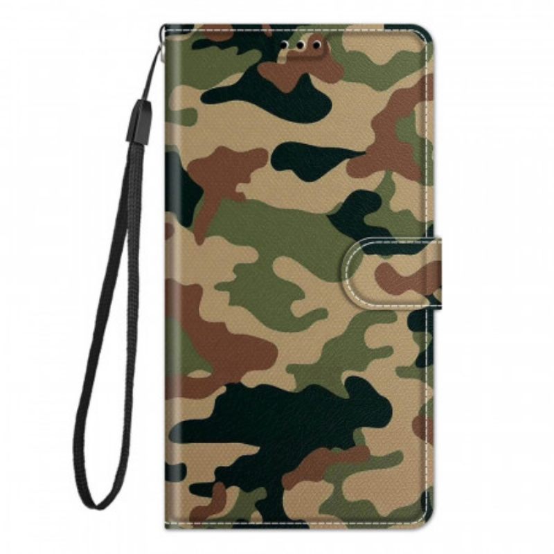 δερματινη θηκη Samsung Galaxy M53 5G με κορδονι Strappy Camo