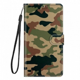 δερματινη θηκη Samsung Galaxy M53 5G με κορδονι Strappy Camo