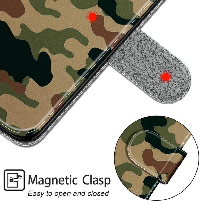 δερματινη θηκη Samsung Galaxy M53 5G με κορδονι Strappy Camo