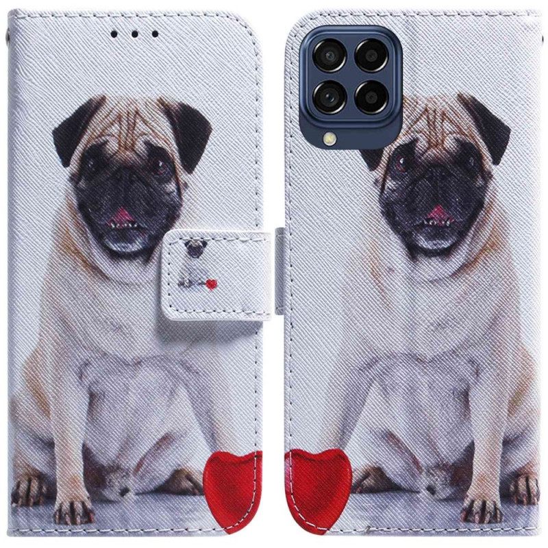 δερματινη θηκη Samsung Galaxy M53 5G Pug Dog