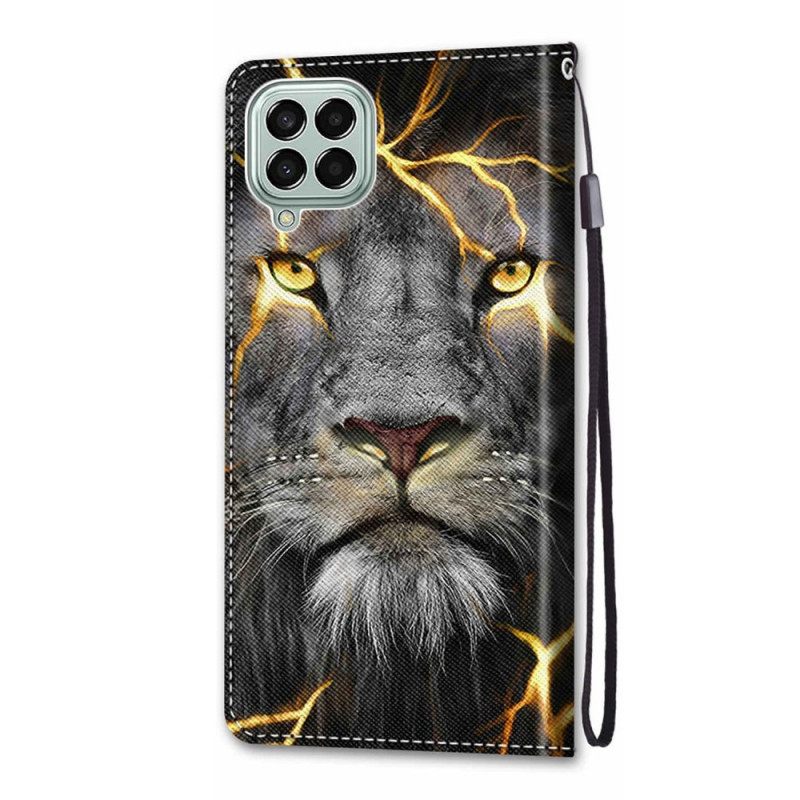 Κάλυμμα Samsung Galaxy M53 5G με κορδονι Feline On Fire Με Λουράκι