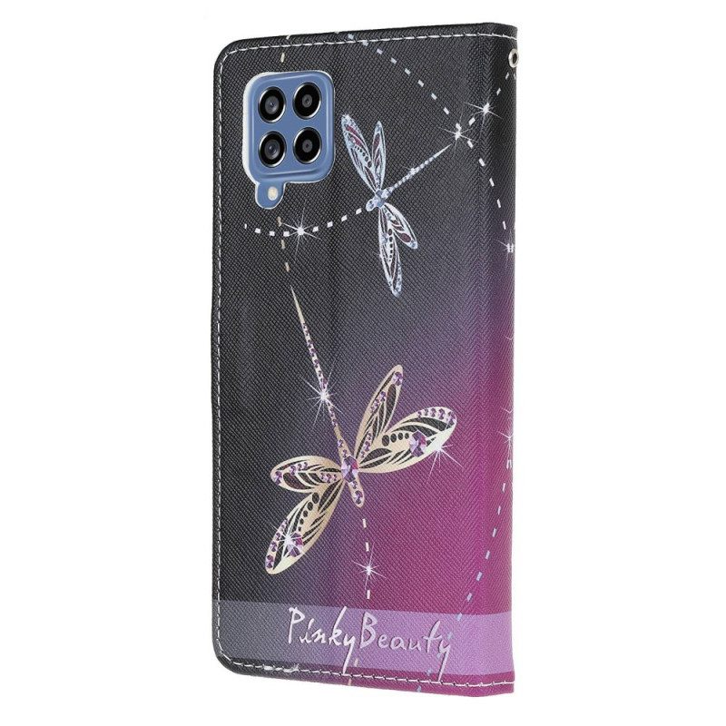 Κάλυμμα Samsung Galaxy M53 5G με κορδονι Strappy Dragonflies