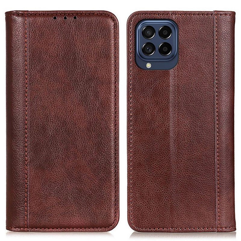 Θήκη Flip Samsung Galaxy M53 5G Litchi Split Leather