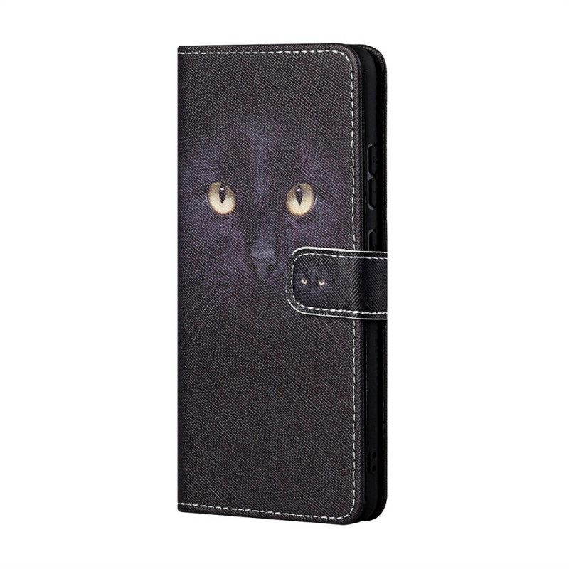 Θήκη Flip Samsung Galaxy M53 5G με κορδονι Strappy Cat Eyes