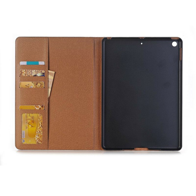 Θήκη Flip iPad 10.2" (2020) (2019) Ρετρό Δερμάτινο Εφέ Με Πριτσίνια