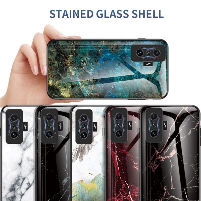 Θήκη Poco F4 GT Μάρμαρο Tempered Glass