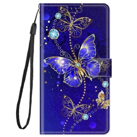 Κάλυμμα Xiaomi Redmi Note 11 Pro Plus 5G με κορδονι Ανεμιστήρας Strap Butterflies