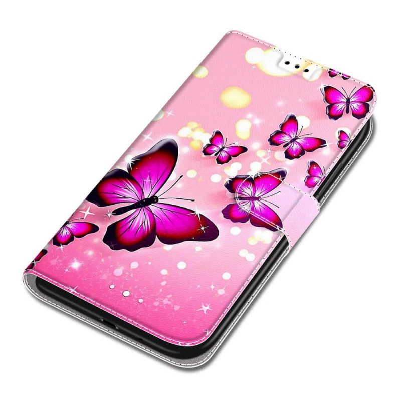 Κάλυμμα Xiaomi Redmi Note 11 Pro Plus 5G με κορδονι Ανεμιστήρας Strap Butterflies