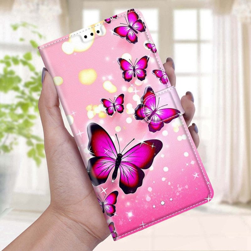 Κάλυμμα Xiaomi Redmi Note 11 Pro Plus 5G με κορδονι Ανεμιστήρας Strap Butterflies