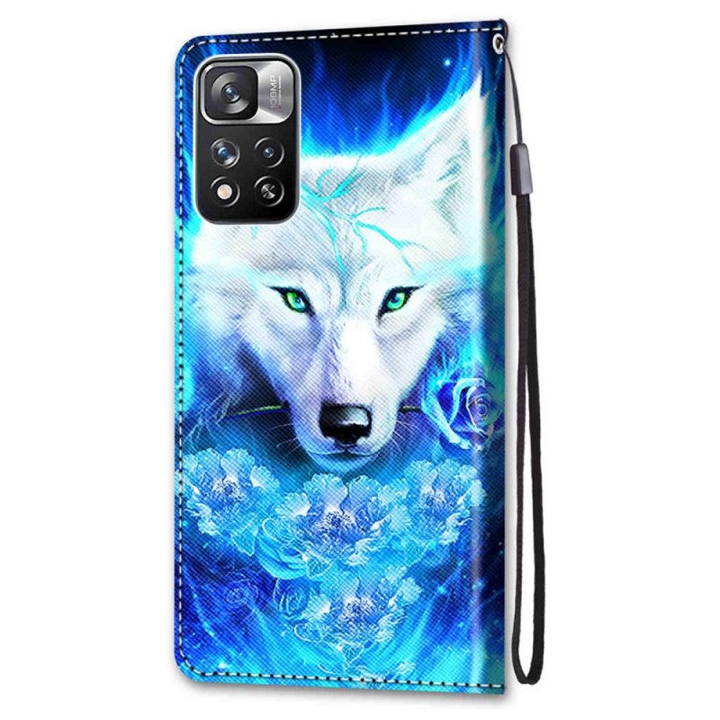 Κάλυμμα Xiaomi Redmi Note 11 Pro Plus 5G με κορδονι Lanyard Wolf