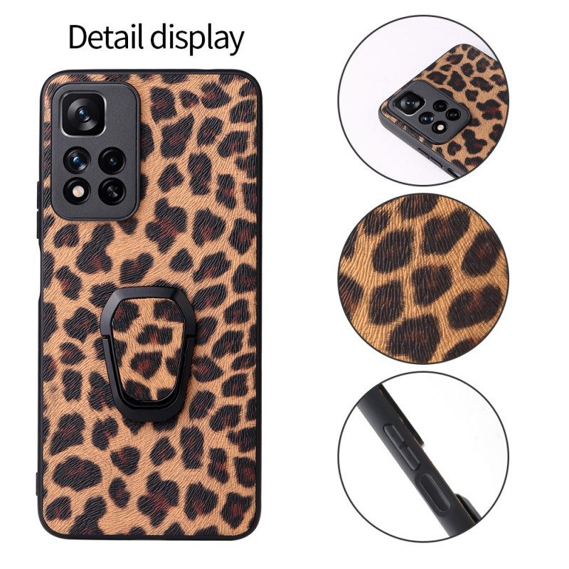 θηκη κινητου Xiaomi Redmi Note 11 Pro Plus 5G Δαχτυλίδι Leopard Style-support