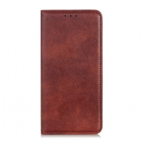 θηκη κινητου Poco F4 Θήκη Flip Lychee Split Leather Texture