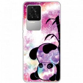 Θήκη Poco F4 Silicone Panda Ανάποδα