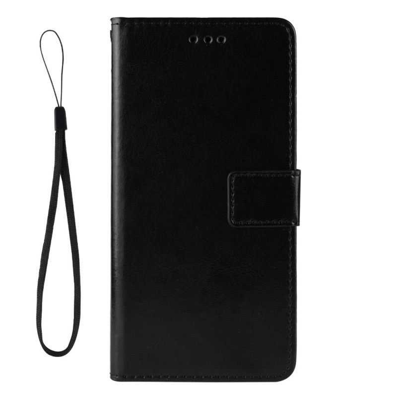 Κάλυμμα Samsung Galaxy Z Fold 4 με κορδονι Classic Strappy Smooth Faux Leather