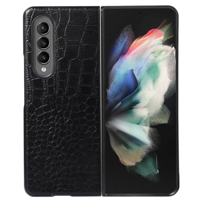 Θήκη Samsung Galaxy Z Fold 4 Μοντέρνο Κροκόδειλο Εφέ Γνήσιο Δέρμα