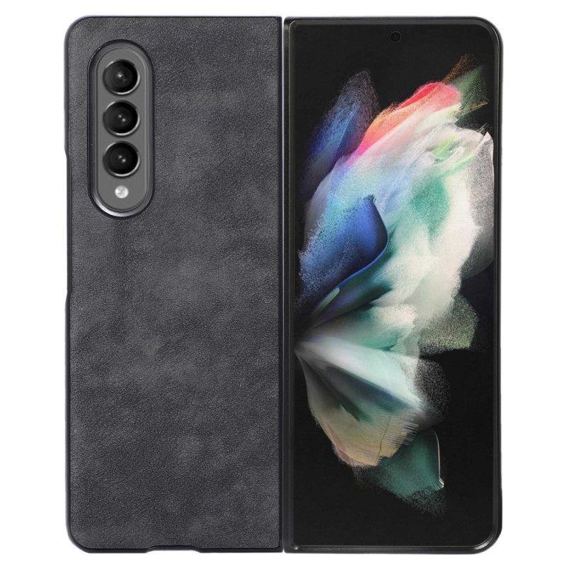 Θήκη Samsung Galaxy Z Fold 4 Υφή Δέρματος Από Συνθετικό Δέρμα