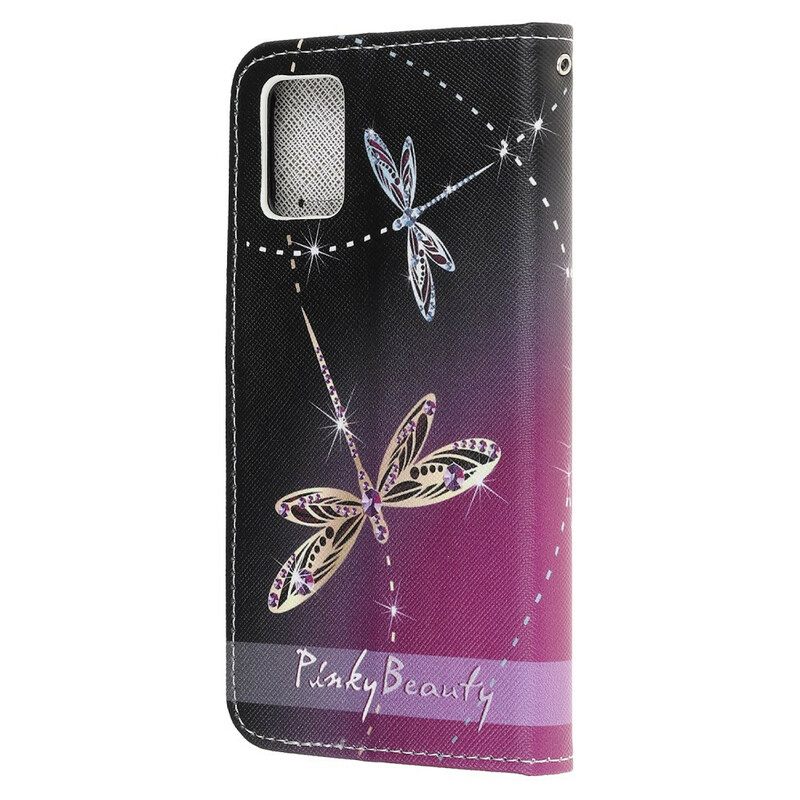 Κάλυμμα Samsung Galaxy A41 με κορδονι Strappy Dragonflies