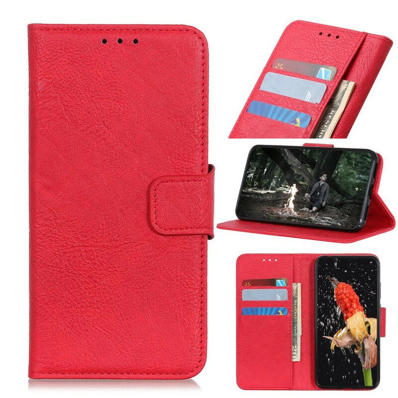 Κάλυμμα Samsung Galaxy A41 Μονό Litchi Faux Leather